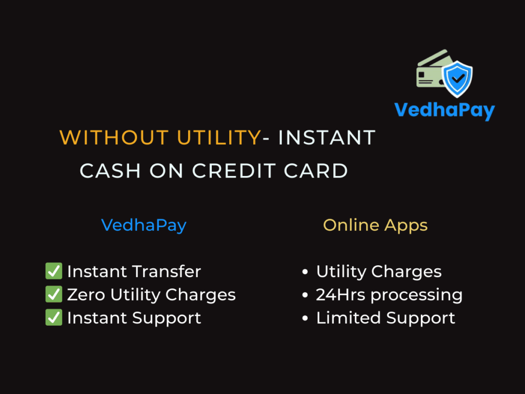 Cash on credit card without utility